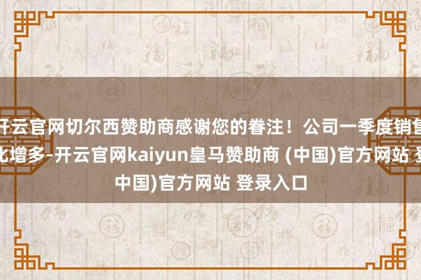 开云官网切尔西赞助商感谢您的眷注！公司一季度销售用度同比增多-开云官网kaiyun皇马赞助商 (中国)官方网站 登录入口